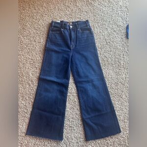 MOTHER Women's Deep Blue Flare Jeans